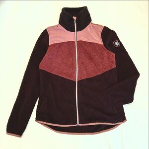 KUHL prism fleece kalamata women zip jacket maroon plum size small